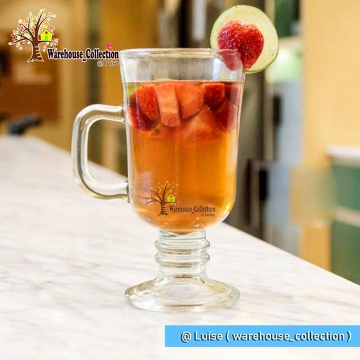 Gelas Minum IRISH 260ml  | Gelas Kaca Korea | Gelas Teh Aesthetic Caffe l gelas cantik