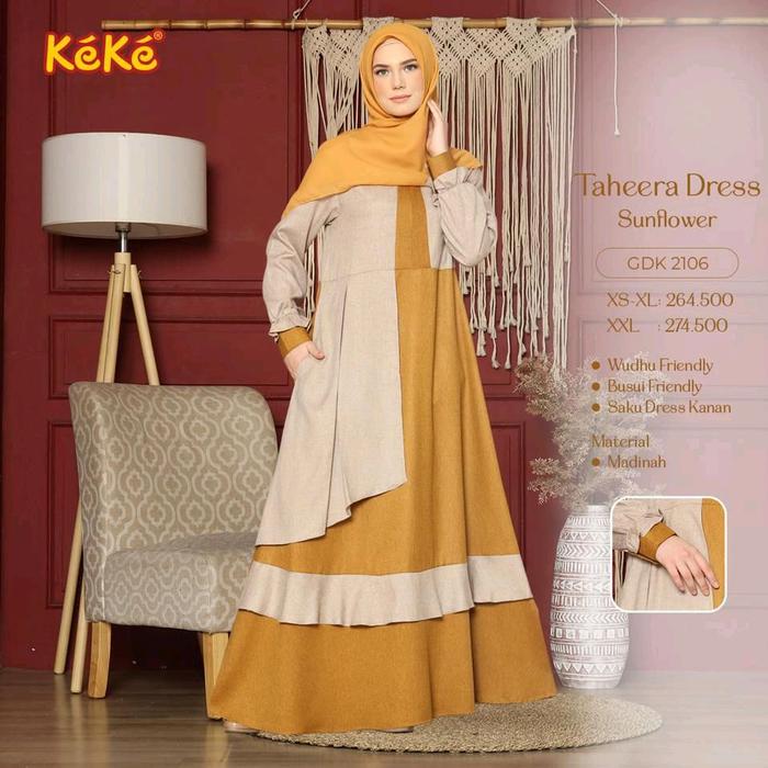 KEKE GDK 2106 TAHEERA DRESS GAMIS DEWASA