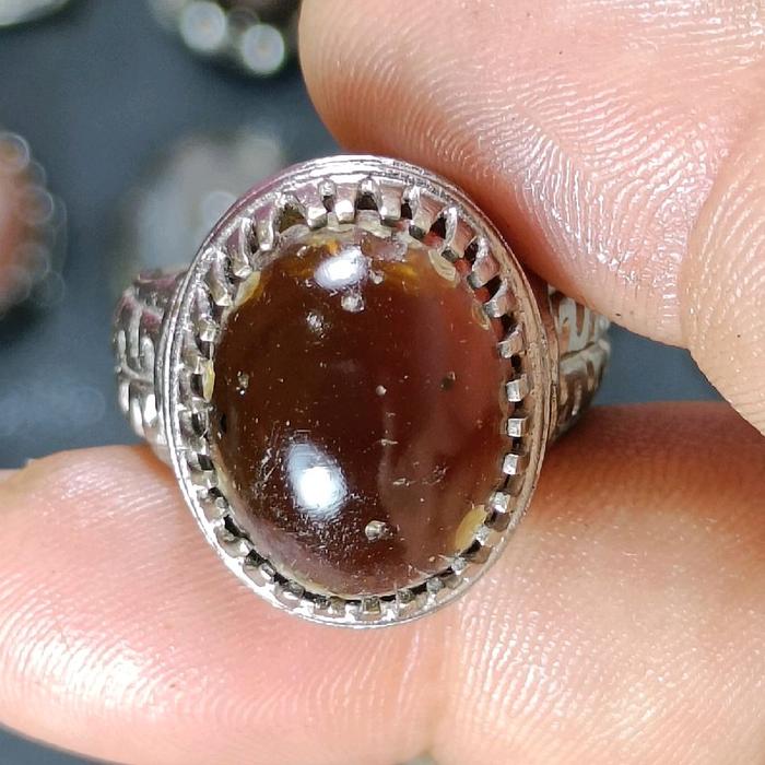cincin batu akik getah kati layu natural