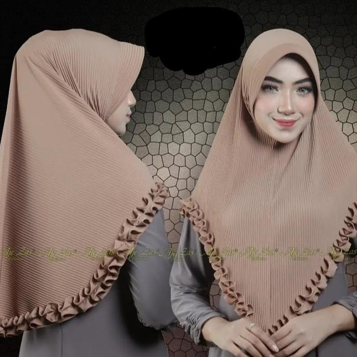TERBARU! KERUDUNG BERGO PLISKET GOTIK / BERGO MARYAM PLISKET / kerudung instan remaja / jilbab insta