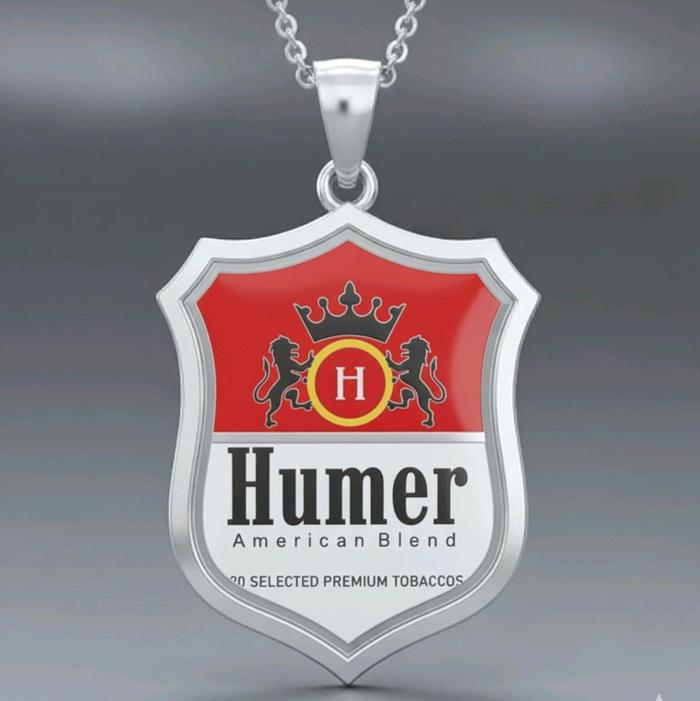 kalung nama titanium bahan anti karat - HUMER MERAH putian