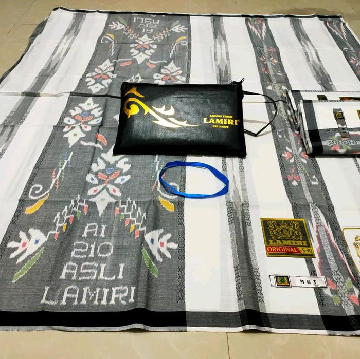 LAMIRI SARUNG LAMIRI MGT MESRES Original dengan Desain Etnik dan Tas Penyimpanan Hitam