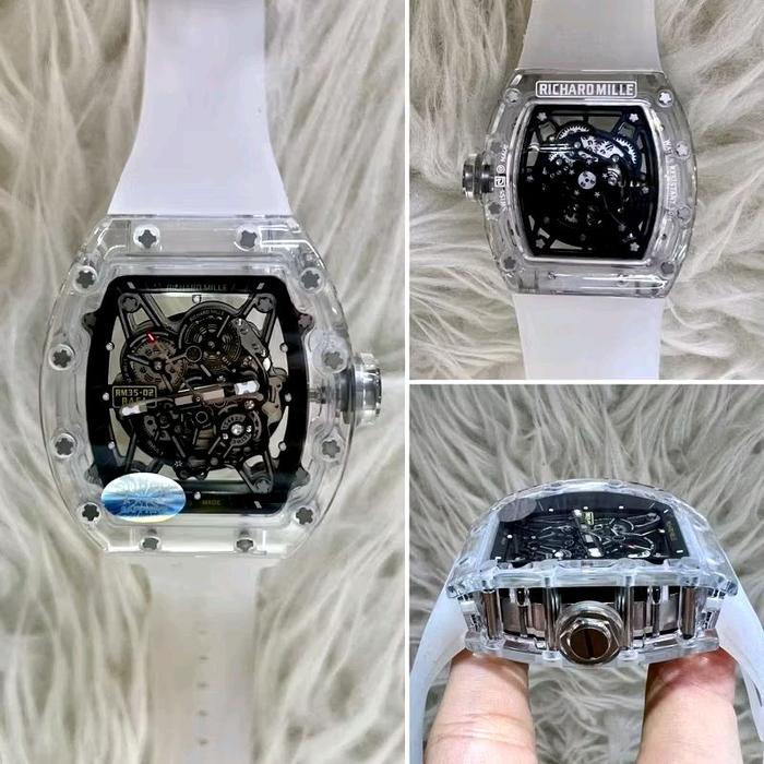 JAM TANGAN PRIA RM 35-02 RAFA BODY TRANSPARAN MESIN SWISS ETA AUYOMATIC