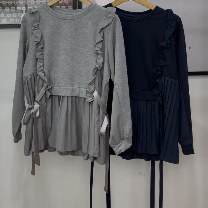 Tunik Plisket Renda Import Guangzhou