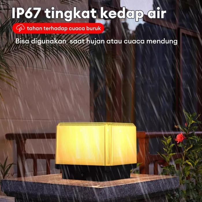 【Garansi 10 tahun】Lampu Taman Solar Tenaga Surya Garden Lamp Hiasan Outdoor Led Otomatis Tenaga Mata