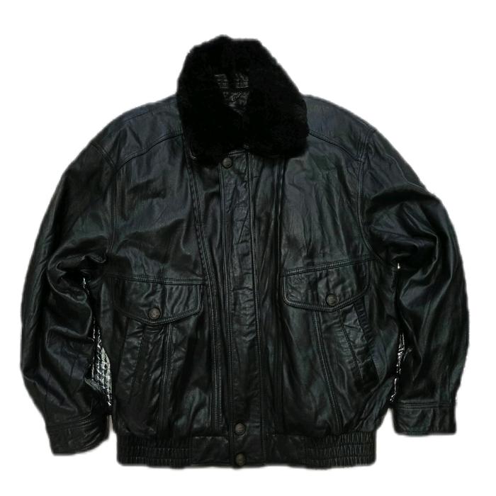 Ventura jaket kulit vintage sz tag 105 plus inner rompi bulang