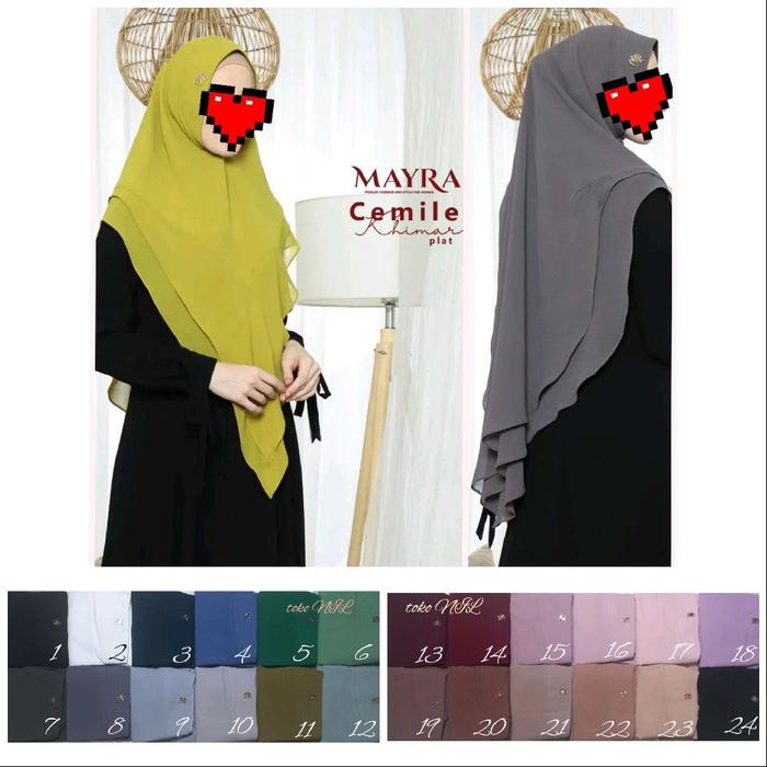 CEMILE khimar plat by MAYRA Indonesia