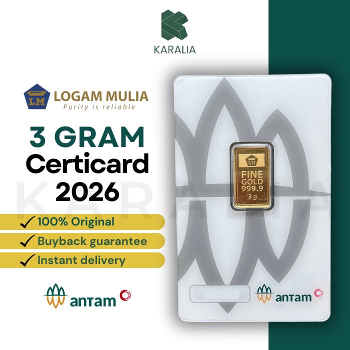 EMAS ANTAM 3 GRAM LM LOGAM MULIA ANTAM 3 GRAM SERTIFIKAT TERBARU