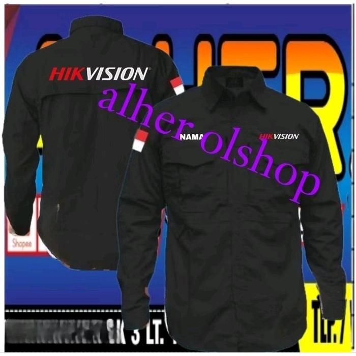 kemeja tactical Hikvision baju tactical Hikvision seragam tactical Hikvision kemeja Hikvision baju H