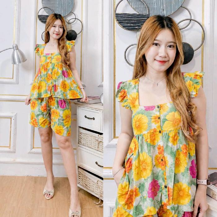 Vania Set/Setelan Bali Vania/Setelan rayon wanita Vania