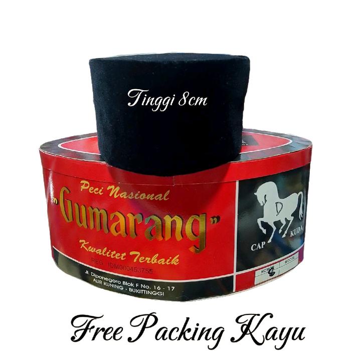 Peci Gumarang Premium Nasional Asal Minang Kopiah Muslim Songkok Motif Dewasa