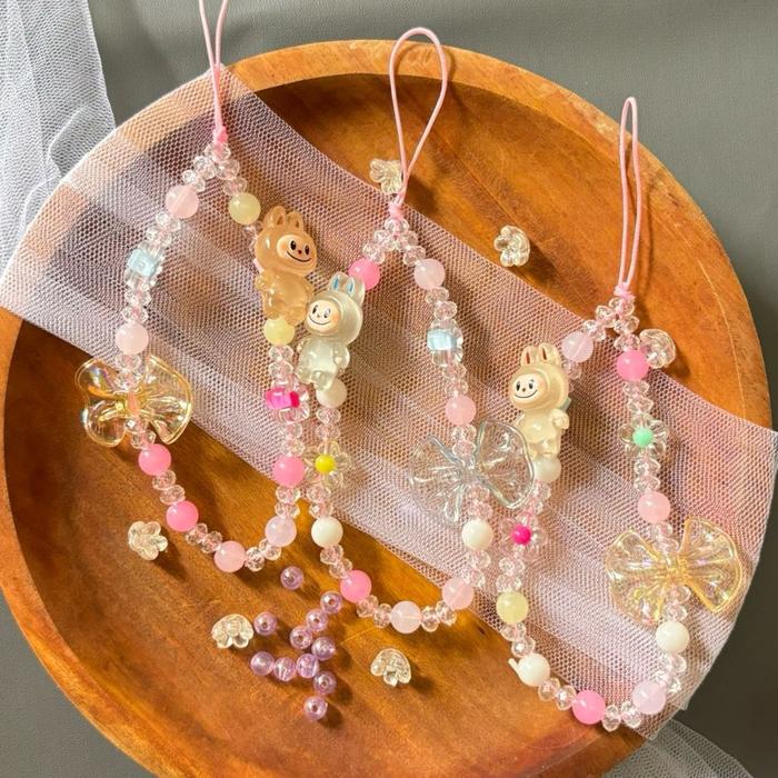 Gantungan handphone labubu | afyaa beads bracelet | aksesoris Handphone