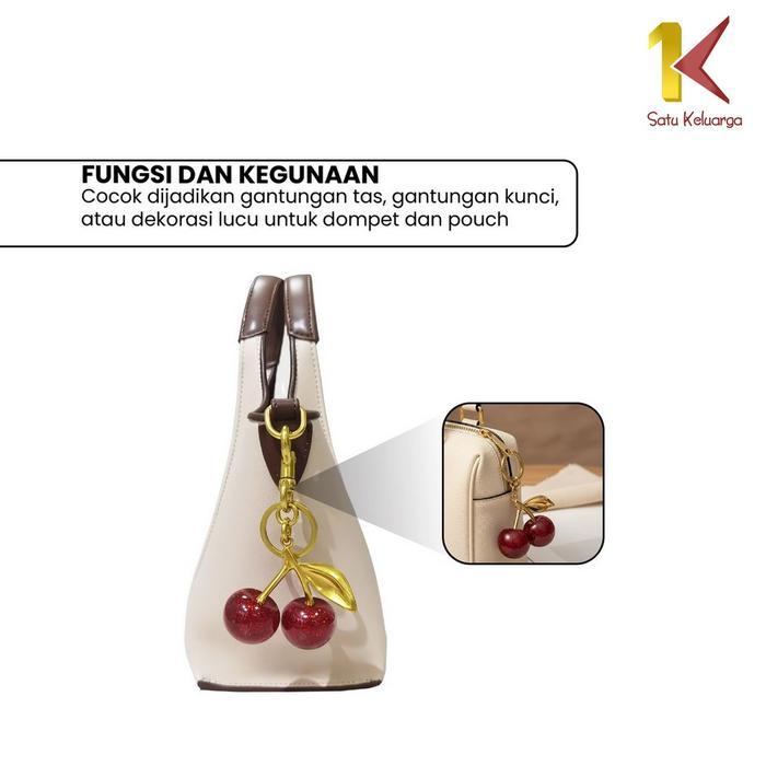 TERBATAS [COD] SK C1391 Gantungan Tas Kunci Cherry Serbaguna Keychain Bag Charm
