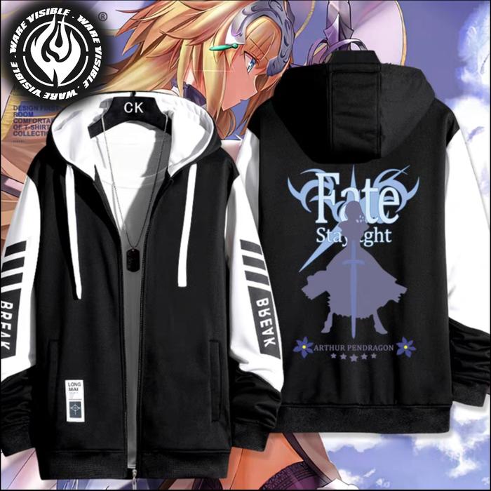 WareVisible Jacket Hoodie ZIPPER ARTHUR PENDRAGON Oversize Korean Style Unisex Jaket Fleece