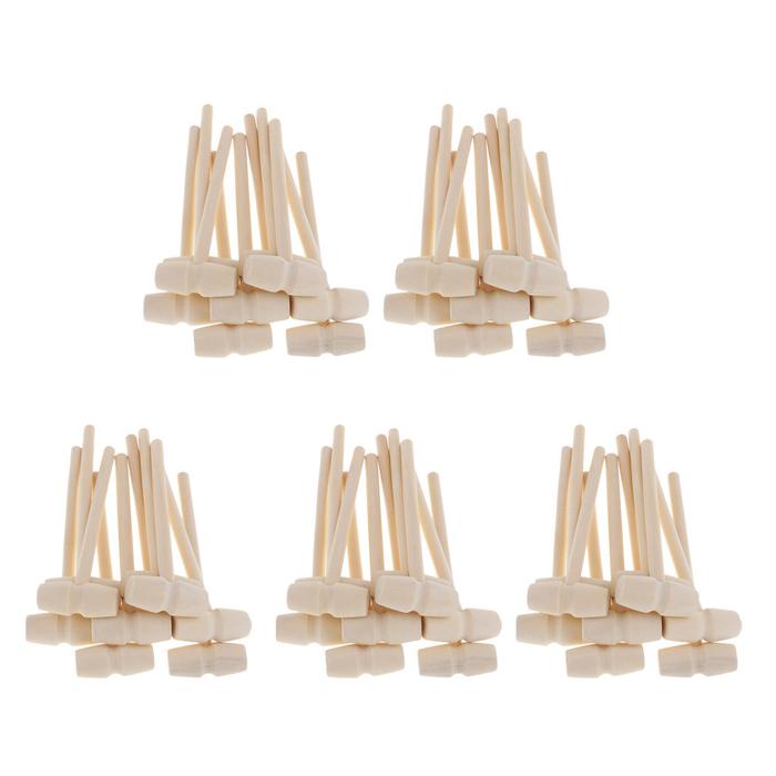 3pcs mini toy wooden hammer hammer percussion hammer for cracking nuts tools wooden hammer DIY craft