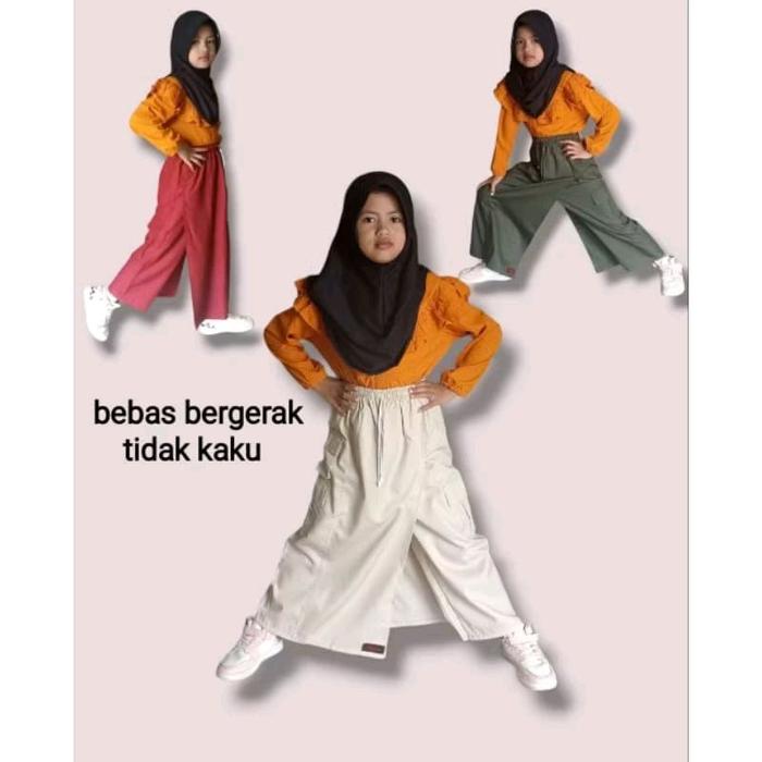 Rokcelana anak wanita/rokcel anak perempuan/rokcel outdoor/rokcel bahan katun