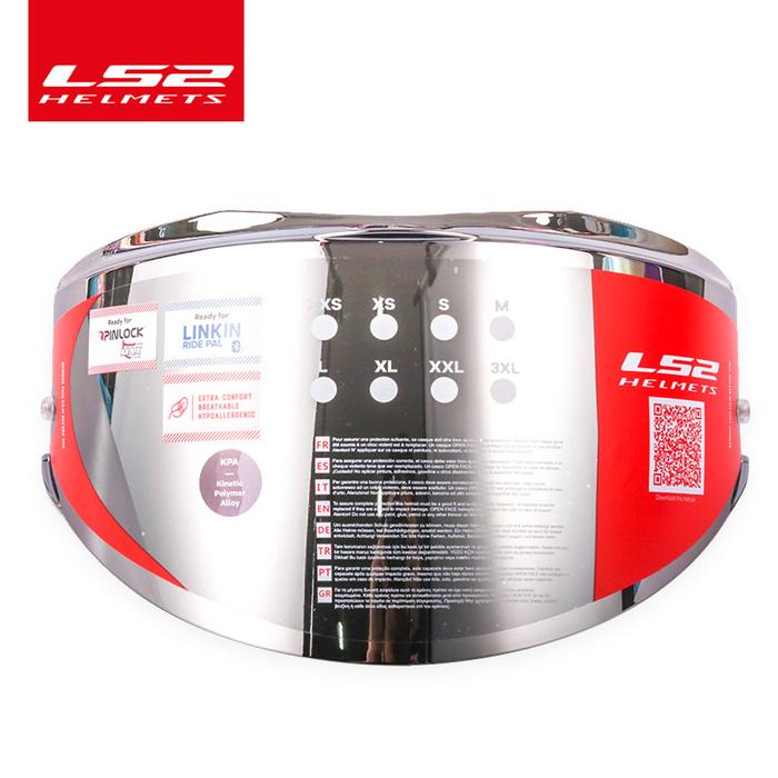 LS2 Valiant helmet visor smoke rainbow silver lens shield only for
