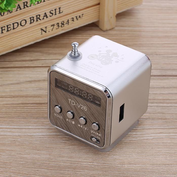 Portable TD-V26 Digital FM Radio Speaker Mini FM Radio Receiver /LCD