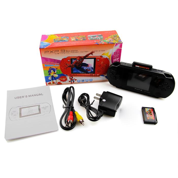 NEW 16 Bit PXP3 Handheld Game Player Video Game Console with AV Cable