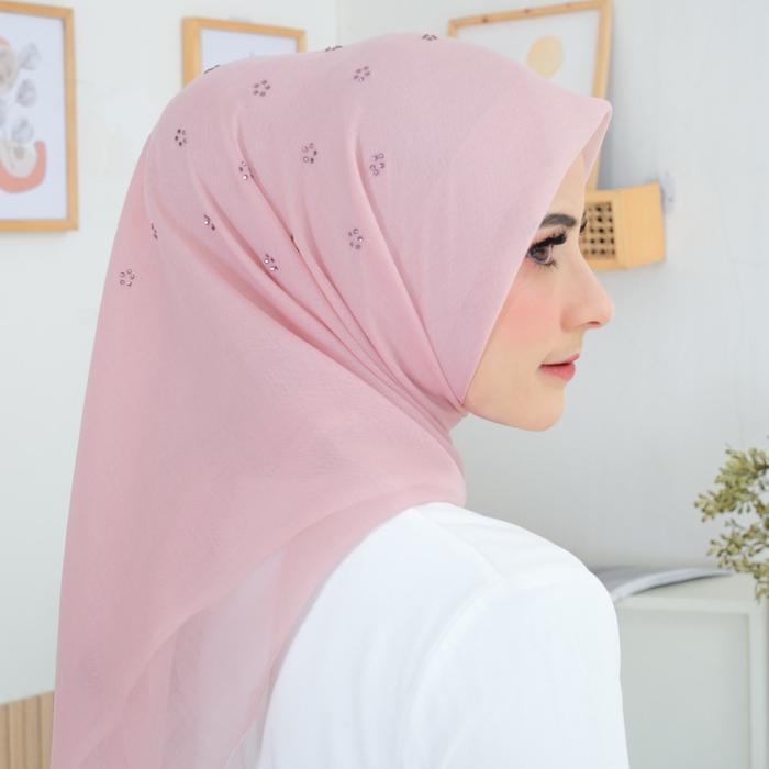 Segi Empat Waffa | Hijab Paris Tassel | Hijab Kondangan