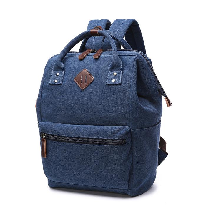 Tas Ransel Travel Portable Gaya Kasual Bahan Canvas Tebal Untuk Pria Wanita-RK006