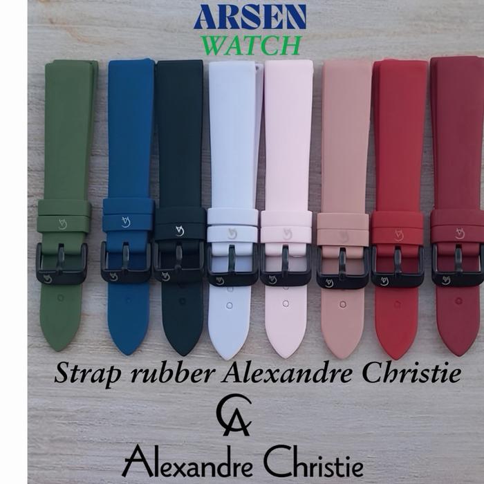 Tali jam Strap rubber alexandre christie slim / tali jam karet alexandre christie / strap rubber ac 
