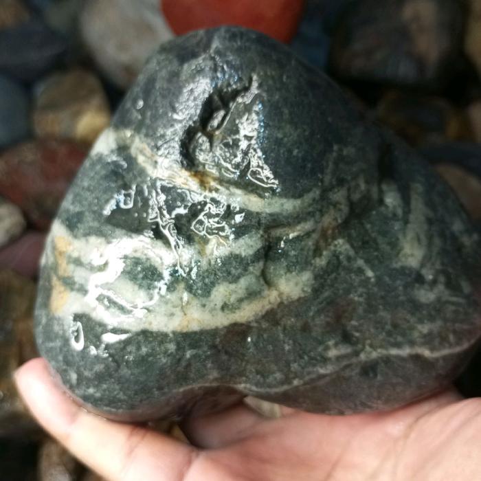 badar besi 1kg tali kristal putih unik alami