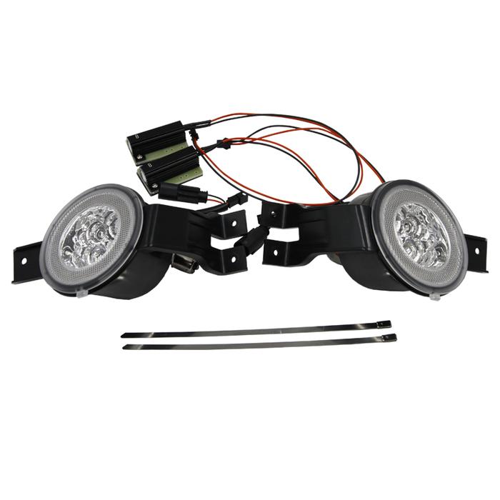 Jelas Lensa Full Led Halo Sinyal Giliran Lampu W/Bumper Mini Rally