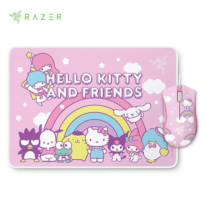 Razer DeathAdder Essential Goliathus Mouse Mat Bundle Hello Kitty and
