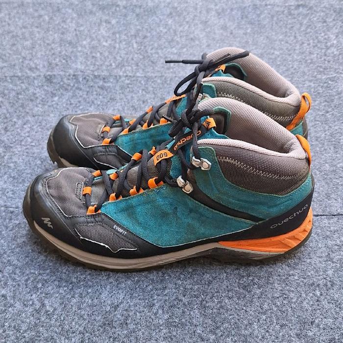 Sepatu outdoor/gunung Quechua MH500 mid blue orange waterproof size 46 insole 29,5cm second
