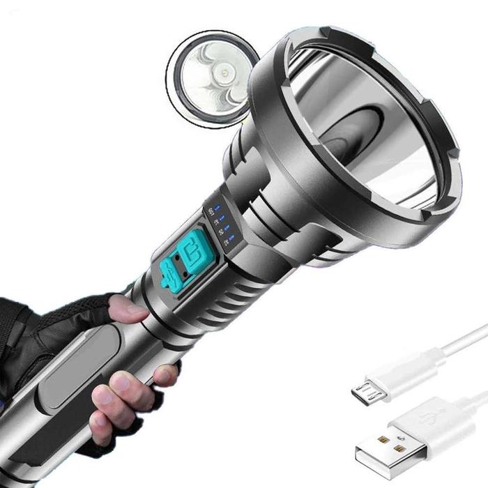 Pocketman Senter LED Waterproof USB Cree XPE 500 Lumen Senter Tangan Besar Senter Tangan Jumbo Pocke