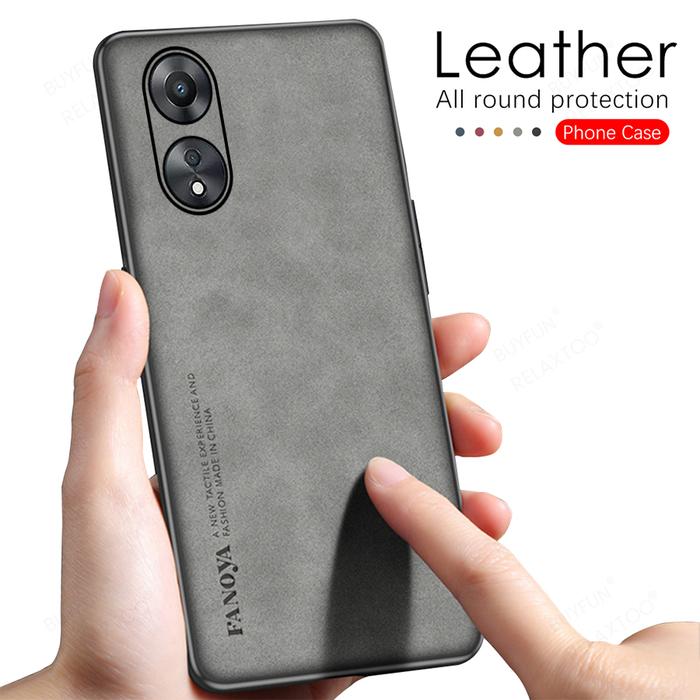 For Oppo A78 A58 A58X A 58x 58 X Case Sheepskin Leather Soft TPU