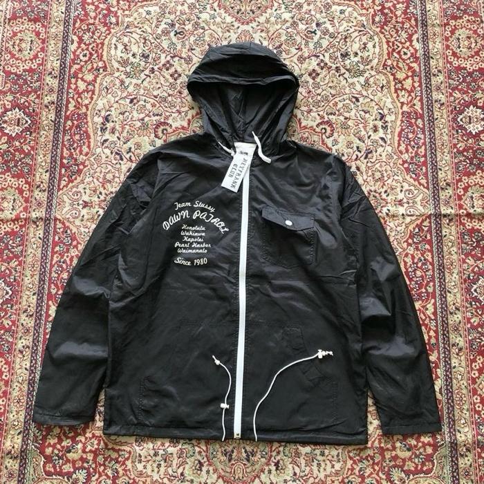 Jaket Stussy black sheep zipper up hooded jacket Vintage stussy streetwear jacket F772