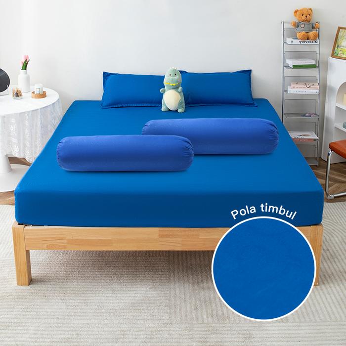 Orange sprei set Embos  timbul Tinggi Sprei 25cm 120X200 160X200 180X200 sarung bantal estetik sprei