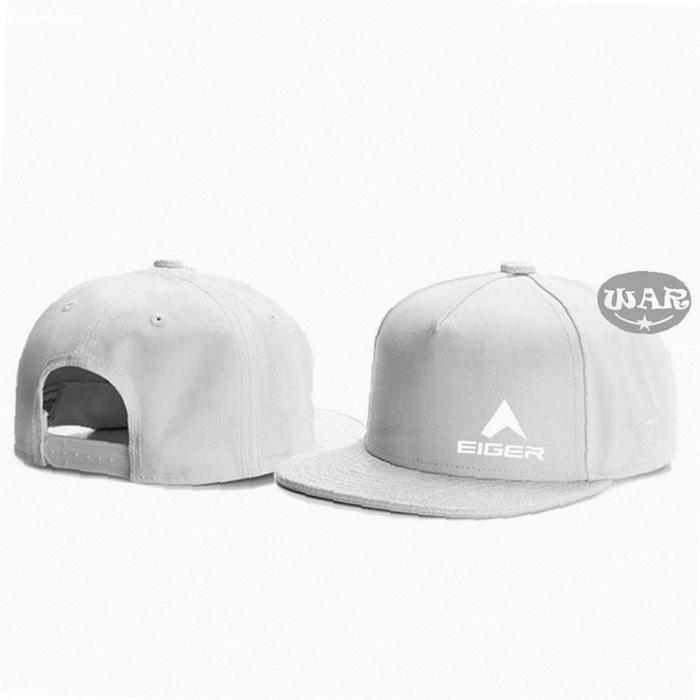 Topi Snapback Eiger Little White Premium hat pria distro original import 100% warna Putih | Kekinian