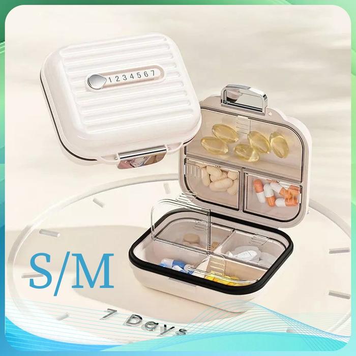 Medicine Storage Box Kotak Obat Travel Penyimpanan Obat 7 Sekat Kotak Pil Portabel Pill Box