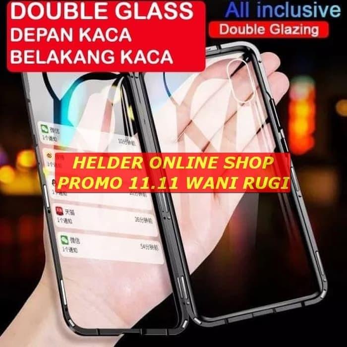 DOUBLE GLASS MAGNETIC CASE For iphone 9H tempered