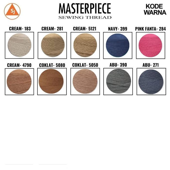 Promo Benang Jahit Masterpiece 40/2 Spun Polyester 5000 Yard 1/2 Lusin Berkualitas
