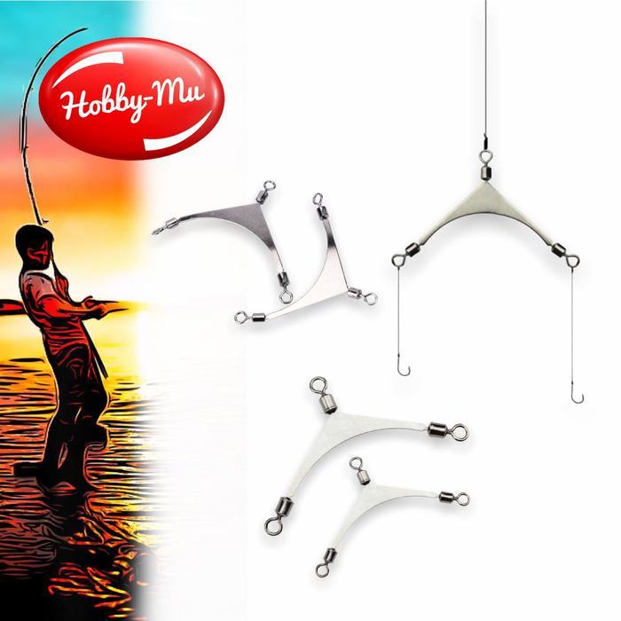 new - lot kili-kili pancing rolling swivel 3 arah - 5 pcs