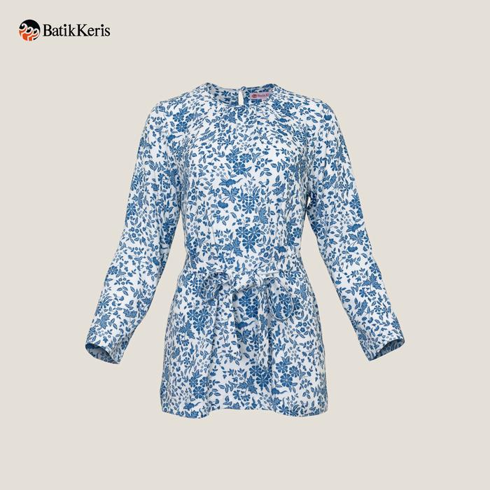Batik Keris Tunik Batik Lengan Panjang Motif Keris Sekaran