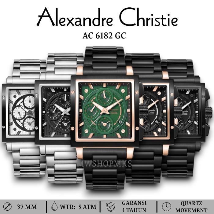 Jam Pria Alexandre Christie AC6182 AC 6182 GCB Stainless Stell Strap Original Garansi Resmi Alexande