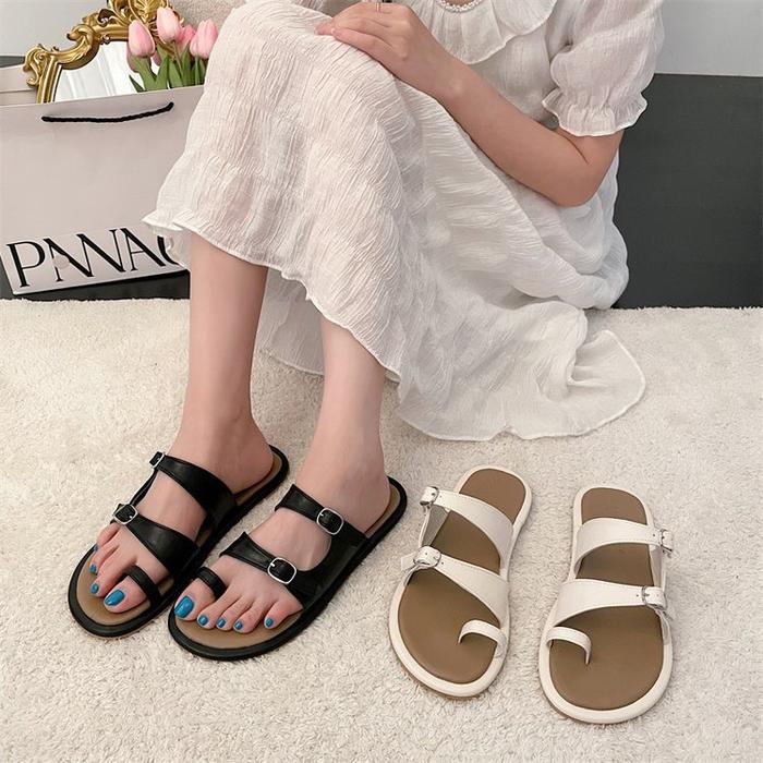 [COD & READY] Ellrose GENIE SANDAL 2024 Sandal Shoes Wanita Sandal Musim Panas Busur Berlian Sandal 