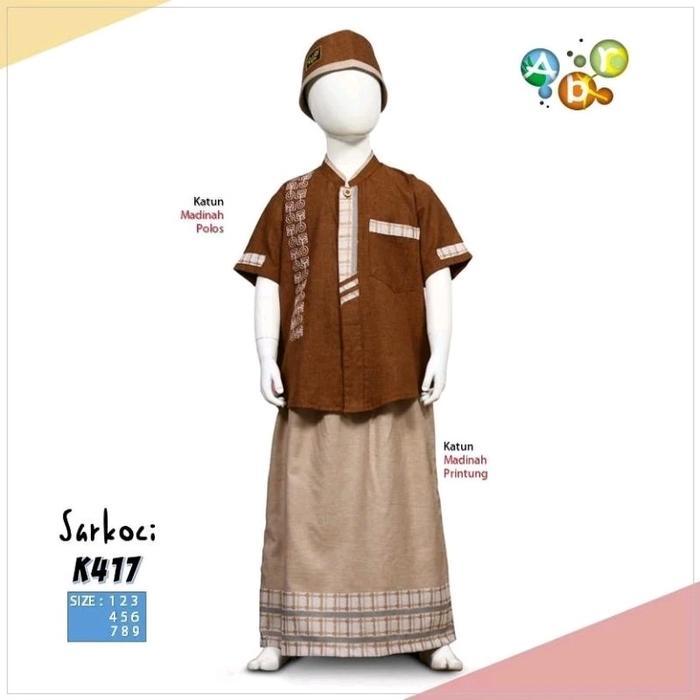 Baju Muslim Koko Anak Sakroci Abr//Koko Anak Sarung Celana//Baju Koko Anak Laki-Laki// Baju Muslim A