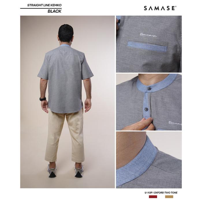 Kemko Kemeja Koko Casual Lengan Pendek /Straight / 01U113P / Katun Oxford