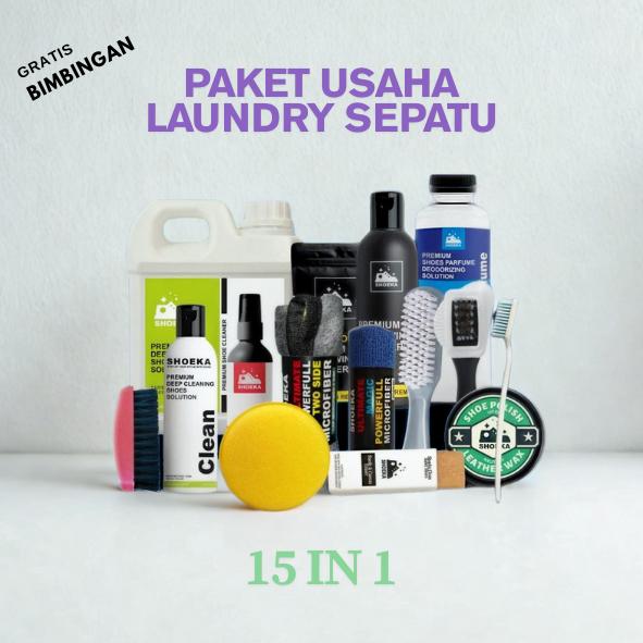 Terbaru Paket Usaha Laundry Sepatu Sabun Cleaner Alat Pembersih Panduan Bisnis Starter Kit lengkap M