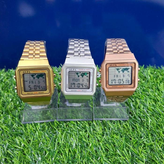 Jam Tangan Digital Rantai Wanita ALFA