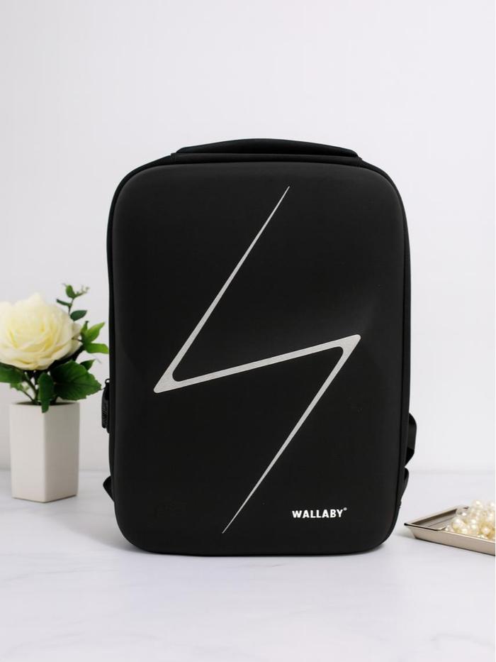 Wallaby Tas Ransel Laptop Hard Shell EVA Port USB Waterproof TP 1003 Stylish Nyaman untuk Kantor Per