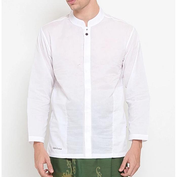 Terbaru Premium Baju Koko Gajah Duduk Casual Putih