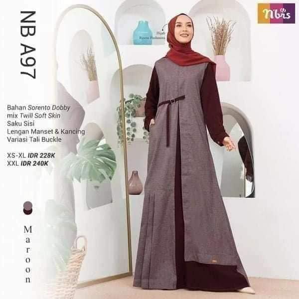 NB A97 MAROON GAMIS NIBRAS SALE