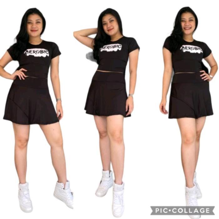 setelan rok hotpan zumba/aerobic/setelan senam rok aerobic